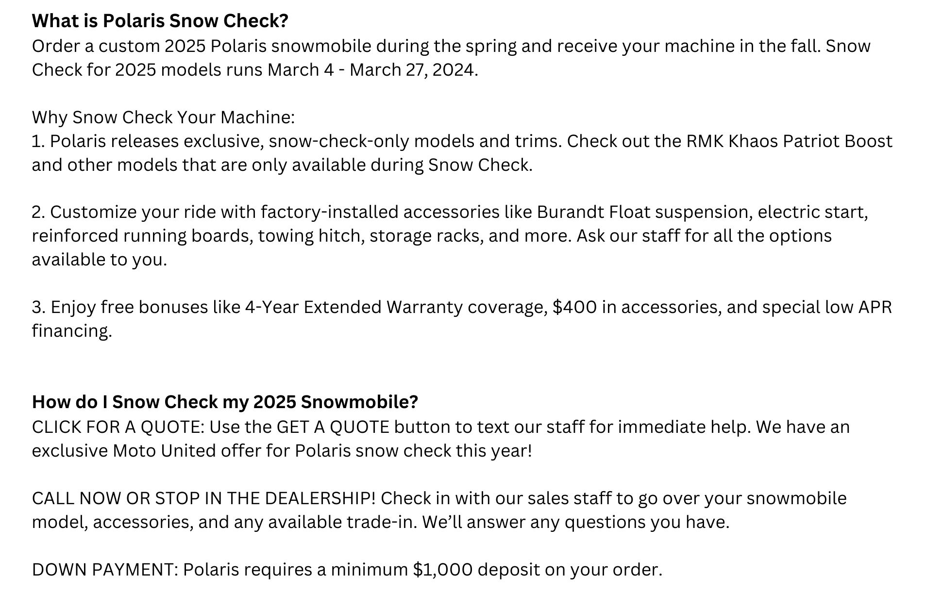 Polarissnowcheck | Moto United SV | Draper Utah